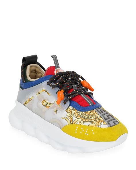 versace chain sneakers white|Versace chain reaction sneakers price.